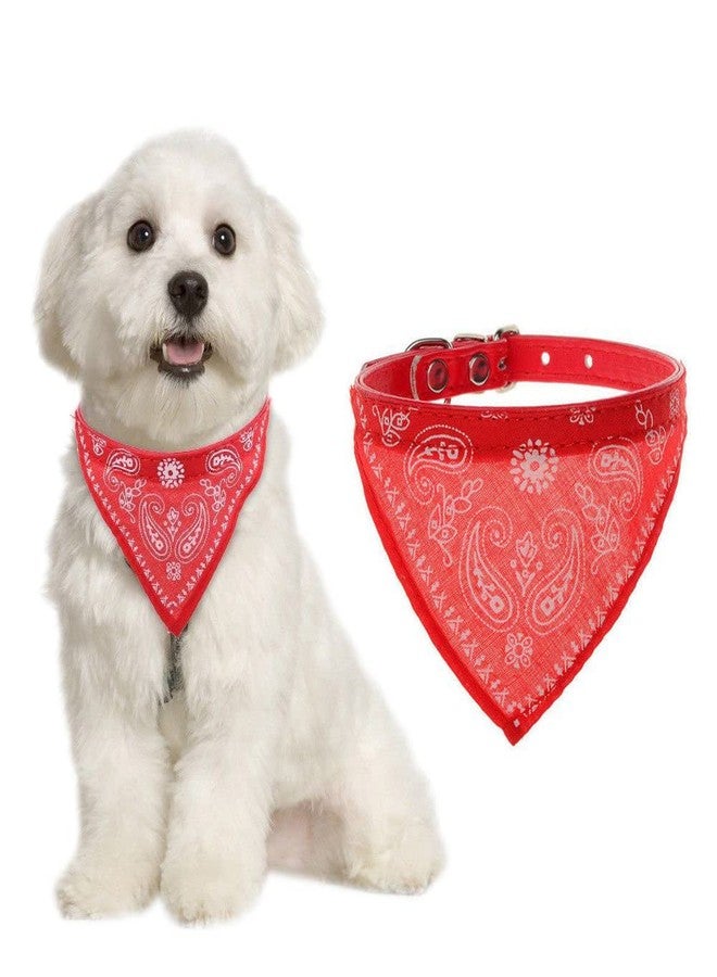 Sage Square Adjustable Scarf Cum Bandana Cum Neckerchief Collar Cum Neck Tie for Puppy/Cat/Kitten (Red) - Image 1